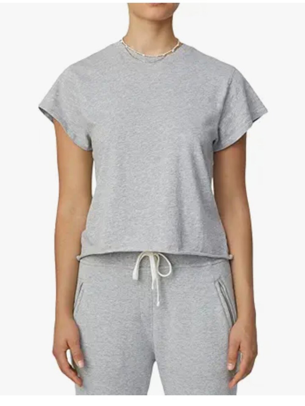 Sincerely Jules x Bandier Aster Crew Neck Short-Sleeve Tee 2X Grey NWT
